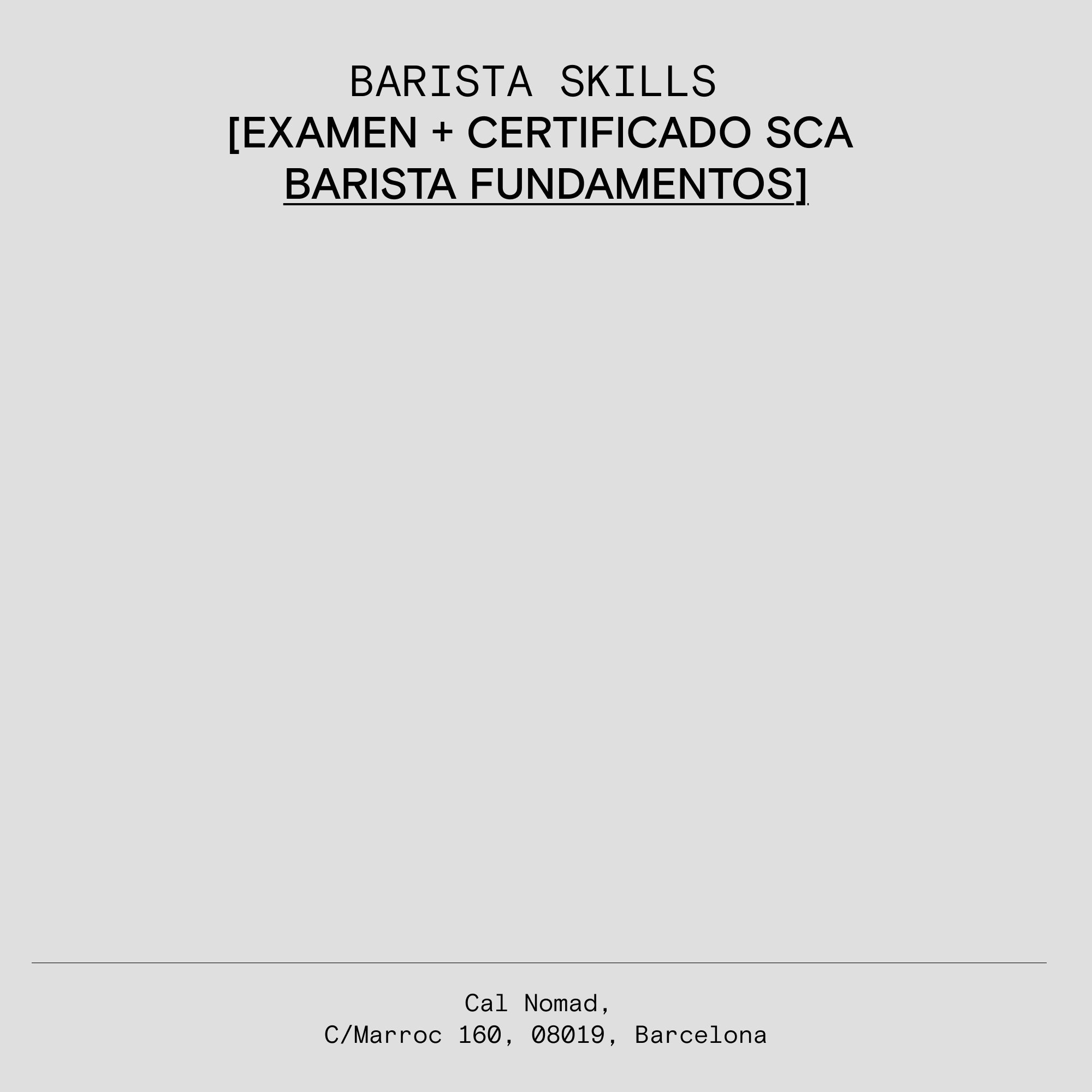 EXAMEN + CERTIFICADO SCA BARISTA FUNDAMENTOS